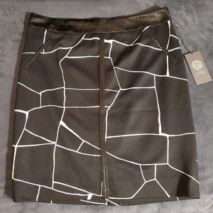 Vince Camuto Black and White Mini Skirt, Size 6P